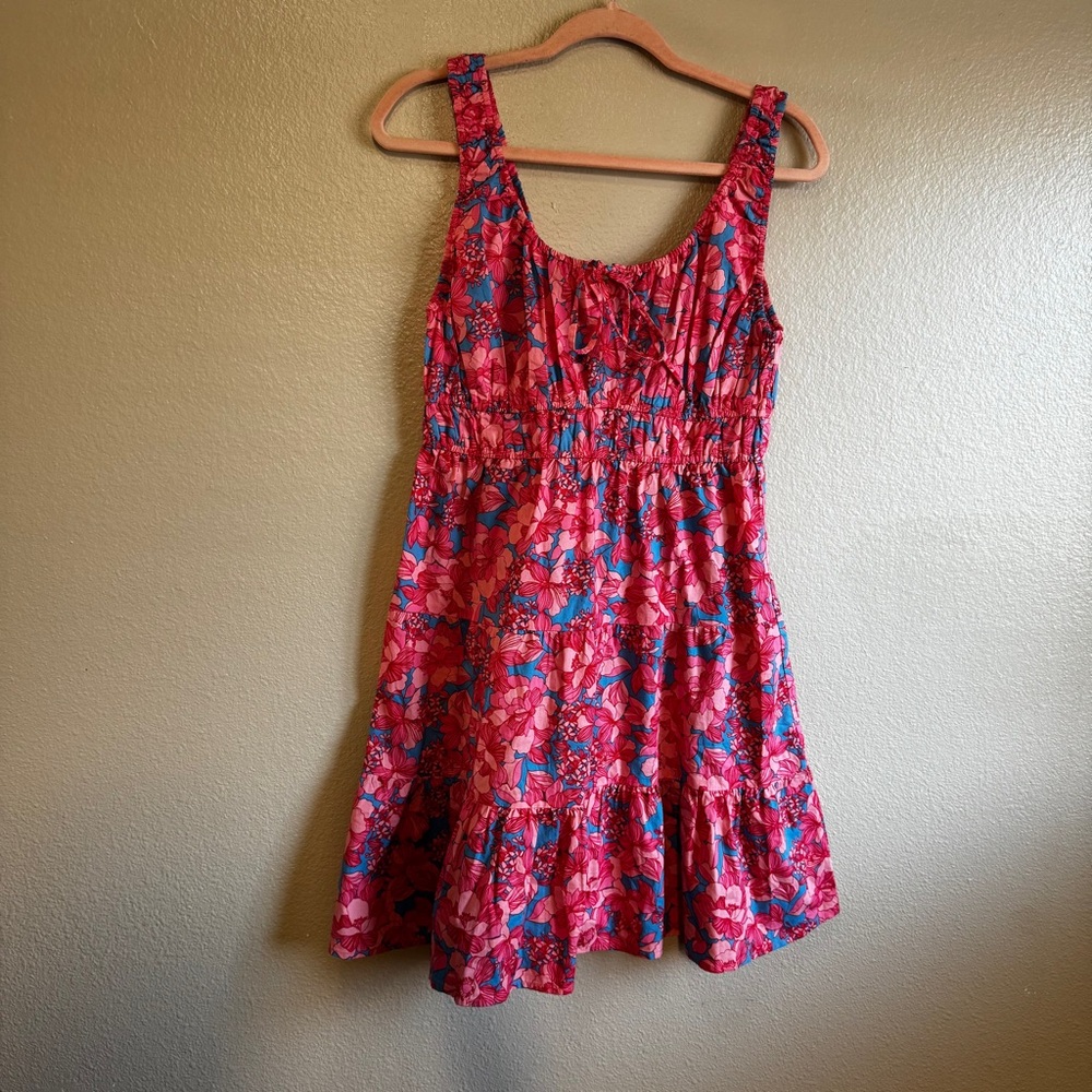 GAP Pink and Blue Floral Summer Dress